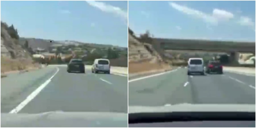 ΒΙΝΤΕΟ: Επικίνδυνος οδηγός προσπαθεί να προκαλέσει τροχαίο στον αυτο/δρομο