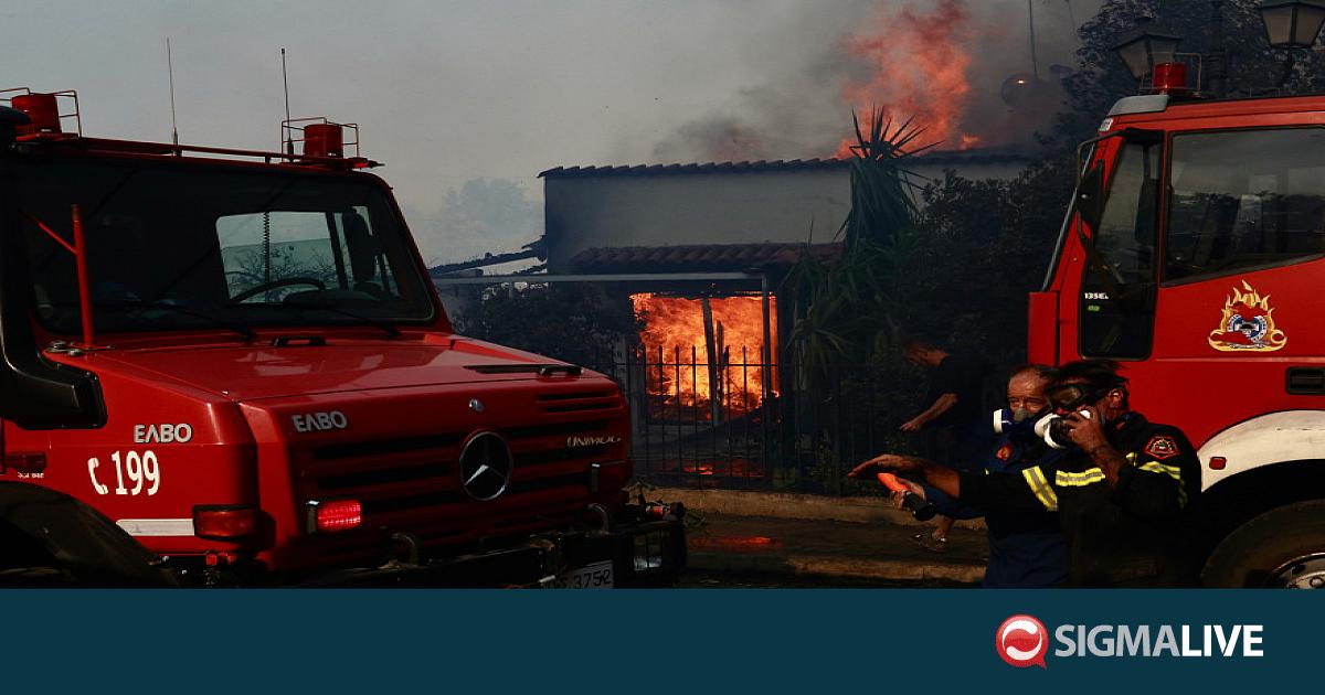 Πύρινη λαίλαπα στην Ελλάδα: Καίγονται σπίτια σε Κρυονέρι και Δροσοπηγή (VID) Πύρινη λαίλαπα στην Ελλάδα: Καίγονται σπίτια σε Κρυονέρι και Δροσοπηγή (VID)