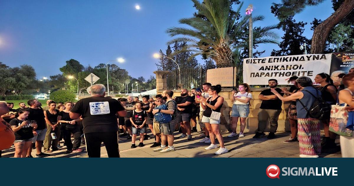 Διαμαρτυρία έξω από το Προεδρικό: «Είστε επικίνδυνα ανίκανοι – Παραιτηθείτε»