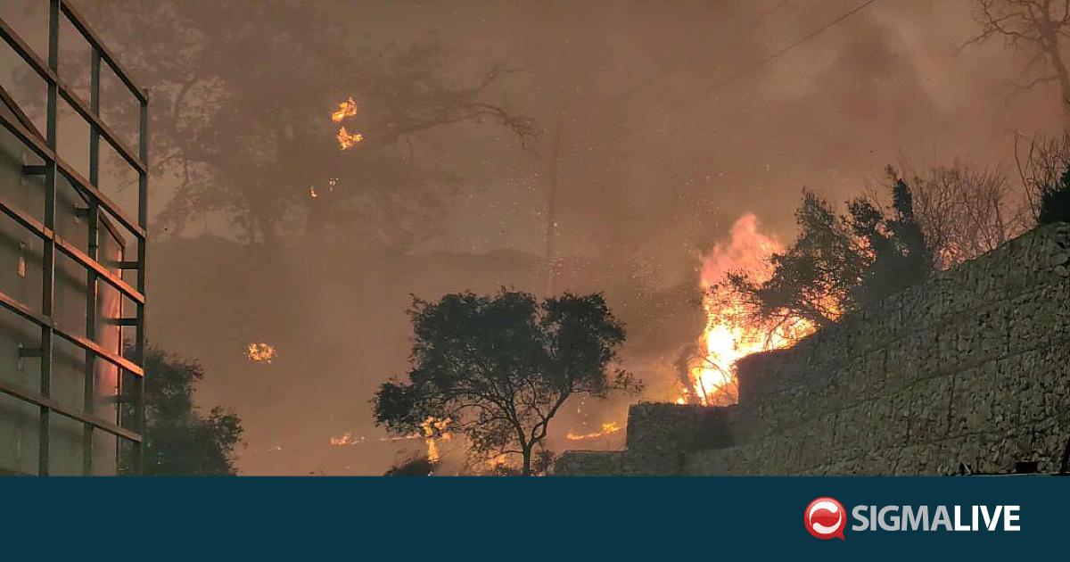 Πύρινη κόλαση στη Αχαΐα: Μπαράζ «112» για εκκενώσεις-Κάηκαν σπίτια Πύρινη κόλαση στη Αχαΐα: Μπαράζ «112» για εκκενώσεις-Κάηκαν σπίτια