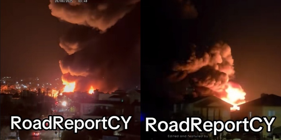 Συναγερμός μετά από φωτιά σε εργοστάσιο στη Λεμεσό- Βίντεο από το σημείο