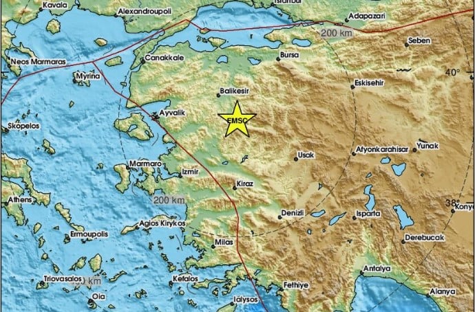 Τουρκία: Τριπλή σεισμική δόνηση με επίκεντρο την επαρχία Μπαλίκεσιρ