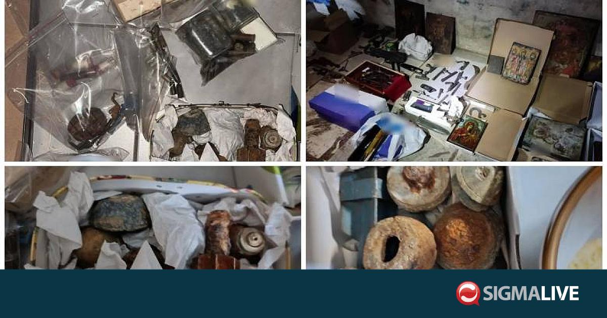 Εντοπίστηκαν όπλα και πυρομαχικά σε κάδο απορριμμάτων στην Καισαριανή (ΦΩΤΟ)