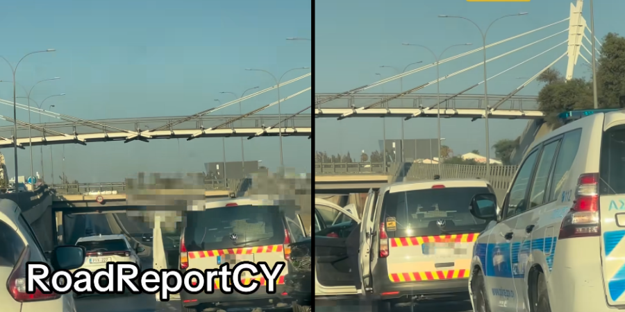 ΒΙΝΤΕΟ: Καραμπόλα 6 οχημάτων στη Λεμεσό - Εμπλέκονται και βανάκια