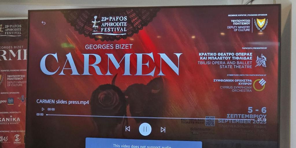 Κασσιανίδου για παράσταση «Carmen»: Διεθνές κέντρο όπερας η Πάφος Κασσιανίδου για παράσταση «Carmen»: Διεθνές κέντρο όπερας η Πάφος