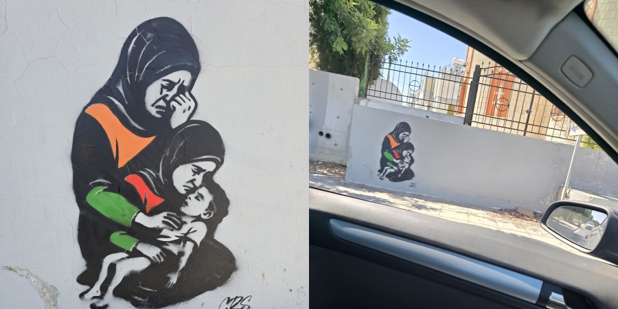 Κύπριος καλλιτέχνης για συνθήματα: «Το μίσος δεν γεννιέται στους τοίχους»