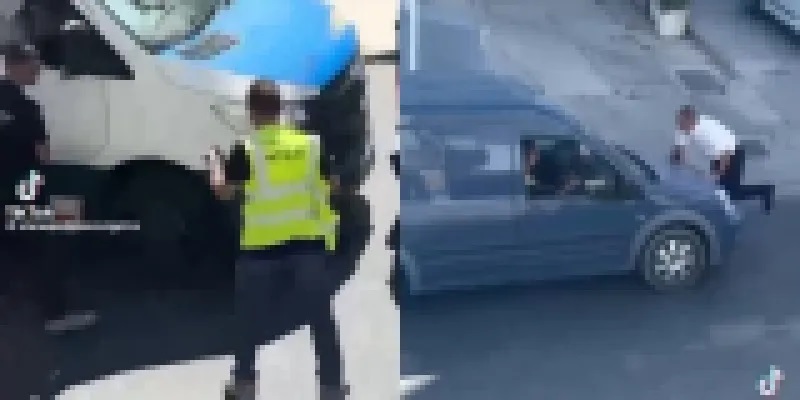 Ελεύθεροι οι δύο που επιχείρησαν να κτυπήσουν οδηγό με το βαν (ΒΙΝΤΕΟ)