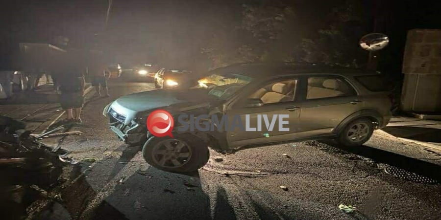 Έκρηξη μετά από σφοδρή πρόσκρουση οχήματος σε πάσαλο της ΑΗΚ (pic)