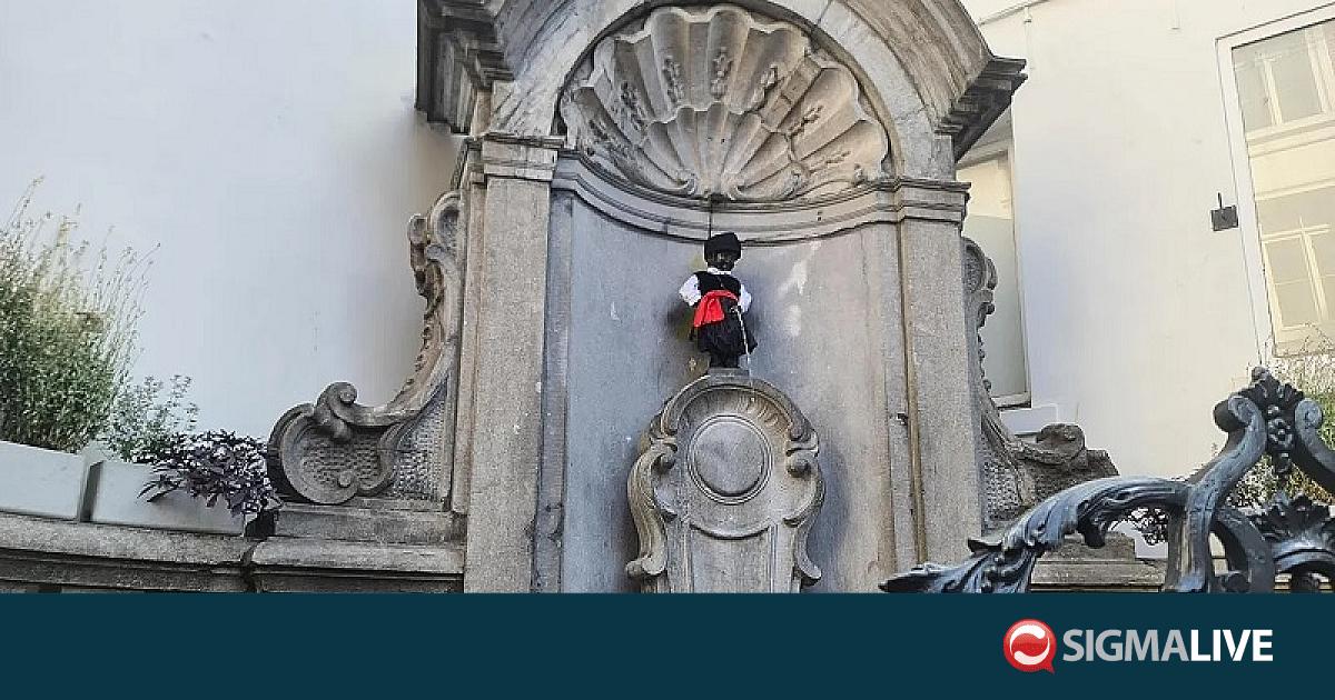 Με κυπριακή βράκα το Manneken Pis για να τιμήσει την ημέρα ανεξαρτησίας
