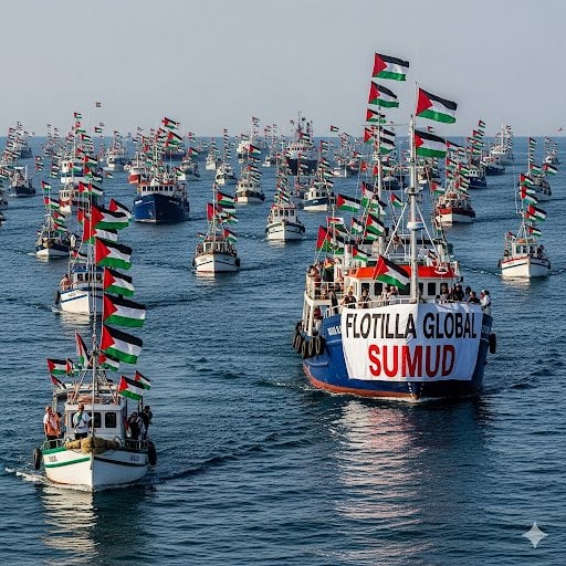 Global Sumud Flotilla: Σχεδόν 30 πλοία του στολίσκου οδεύουν σταθερά προς Γάζα
