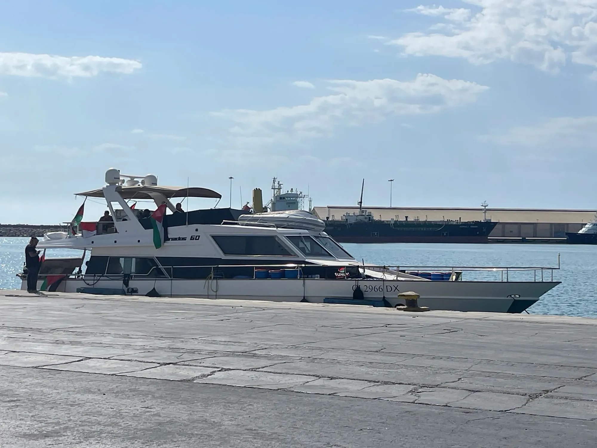 Από Λάρνακα στην Αγία Νάπα το σκάφος από στολίσκο για Γάζα