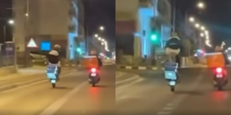 ΒΙΝΤΕΟ: Ντελιβεράς κάνει σούζες σε κεντρικό δρόμο της Λευκωσίας ΒΙΝΤΕΟ: Ντελιβεράς κάνει σούζες σε κεντρικό δρόμο της Λευκωσίας