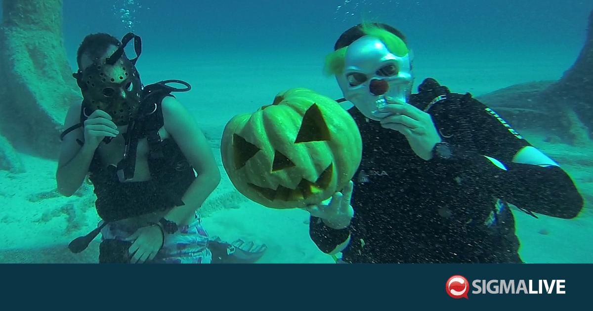 Trick or Treat στον βυθό: Δύτες γιόρτασαν υποβρύχια το Halloween στην Αγ. Νάπα Trick or Treat στον βυθό: Δύτες γιόρτασαν υποβρύχια το Halloween στην Αγ. Νάπα