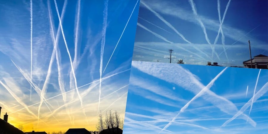 Συχνά τα ίχνη συμπύκνωσης από αεροπλάνα στην Κύπρο - Ποιος ο λόγος (PICS)