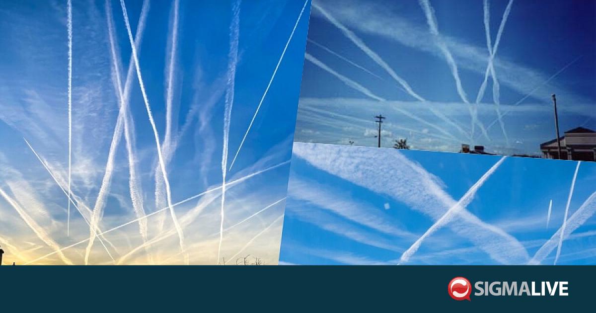 Συχνά τα ίχνη συμπύκνωσης από αεροπλάνα στην Κύπρο – Ποιος ο λόγος (PICS)