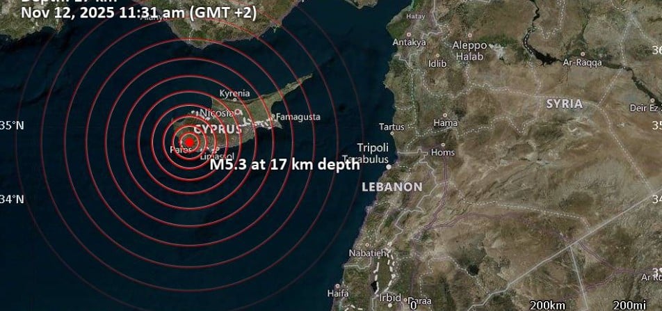 Το μπαράζ σεισμών και μετασεισμών που ταρακούνησε σήμερα την Κύπρο