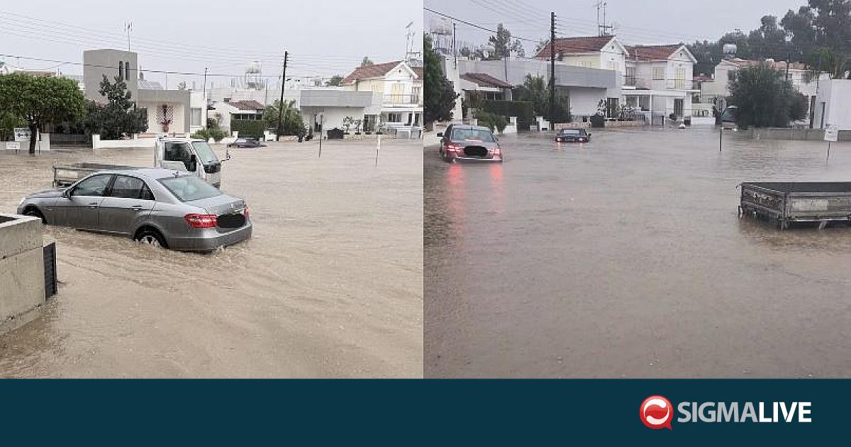 ΦΩΤΟ: Πλημμύρισε ο Στρόβολος – Δρόμοι μετατράπηκαν σε «ποτάμια»