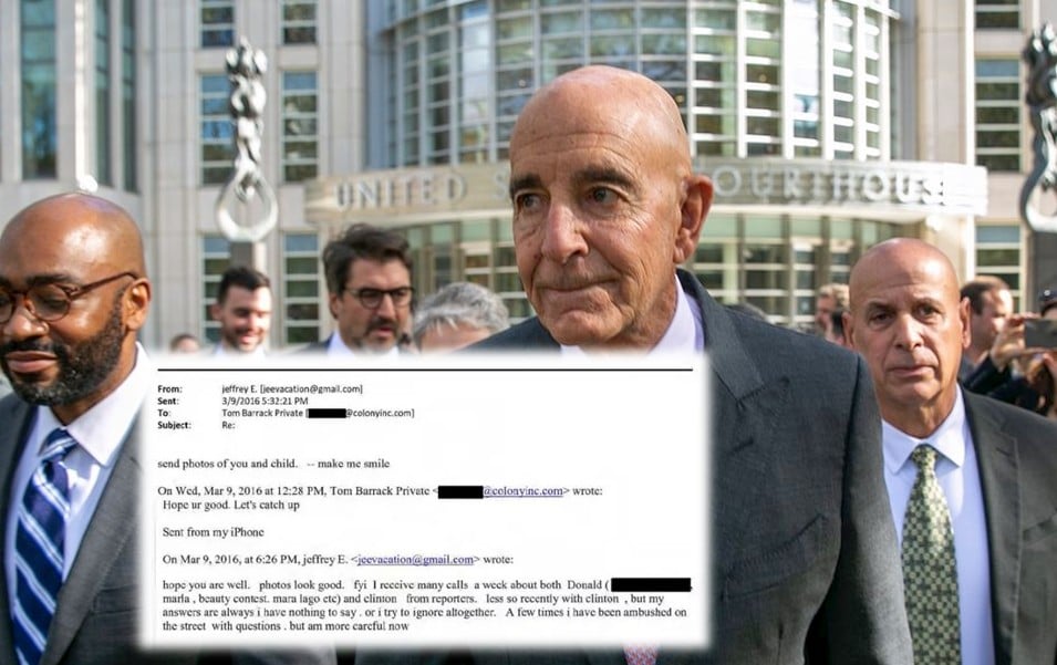 Το e-mail αίνιγμα : Ο Έπσταϊν ζητούσε «φωτογραφία παιδιού» από Τομ Μπάρακ