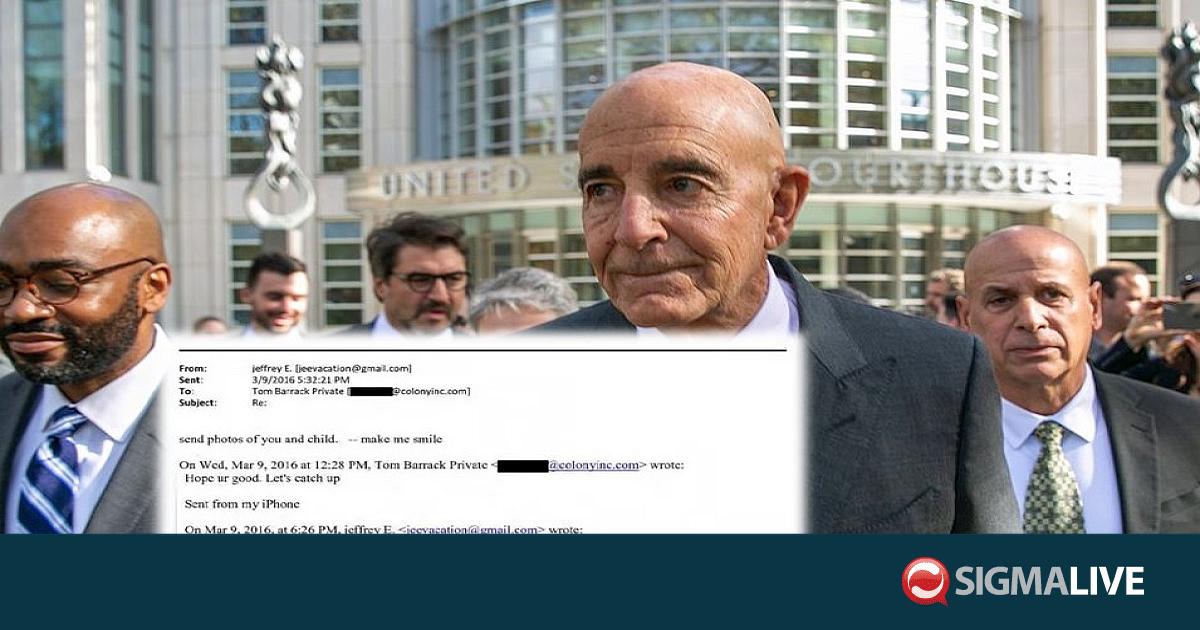 Το e-mail αίνιγμα : Ο Έπσταϊν ζητούσε «φωτογραφία παιδιού» από Τομ Μπάρακ