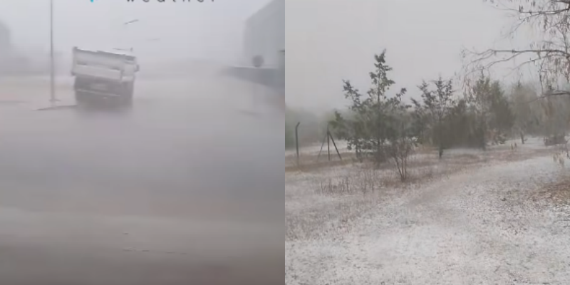 Έντονες βροχοπτώσεις με ανέμους και χαλαζόπτωση σε διάφορες επαρχίες (vid)