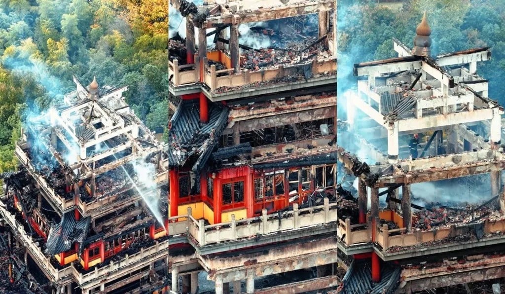 Κίνα: Κάηκε ολοσχερώς ιστορικός ναός 1500 ετών (ΒΙΝΤΕΟ)