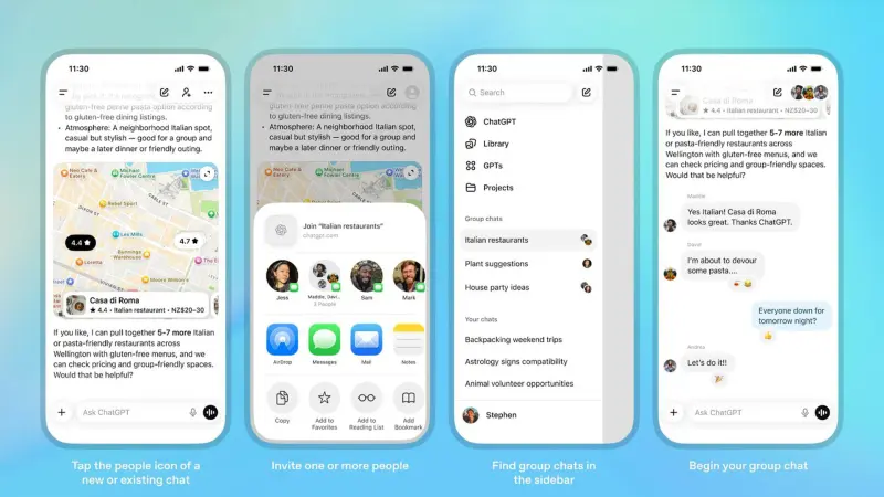 ChatGPT: Κυκλοφόρησαν τα group chats – Δείτε την λειτουργία τους