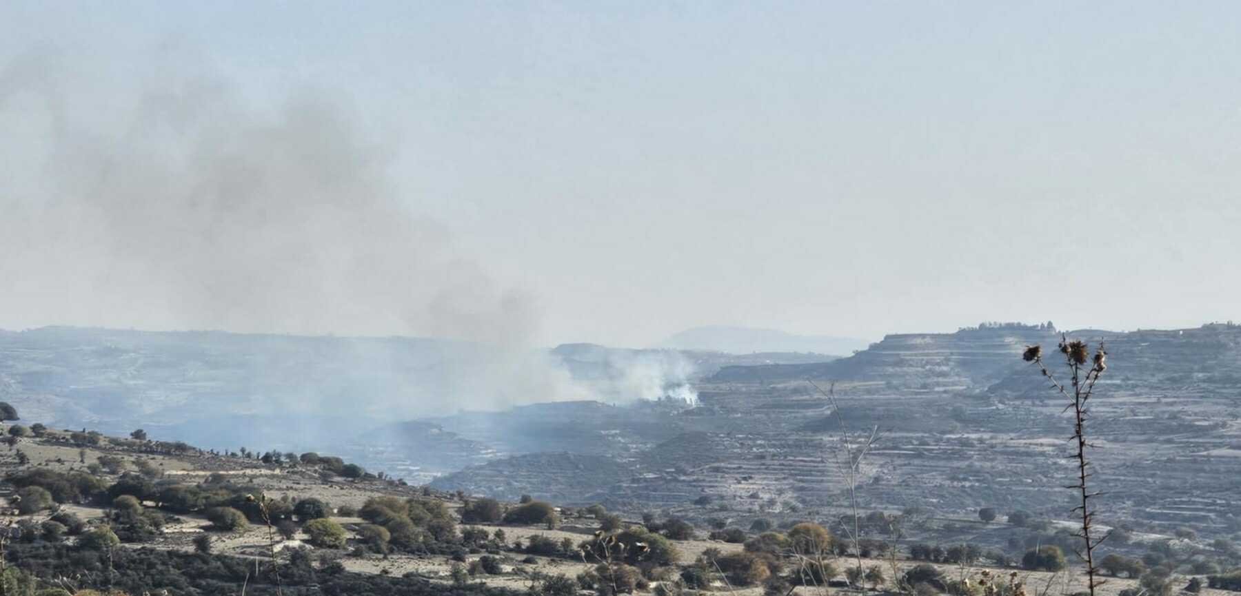 Πυρκαγιά σε δύσβατη περιοχή στη Λεμεσό - Αποστέλλει ενίσχυση το Τμήμα Δασών