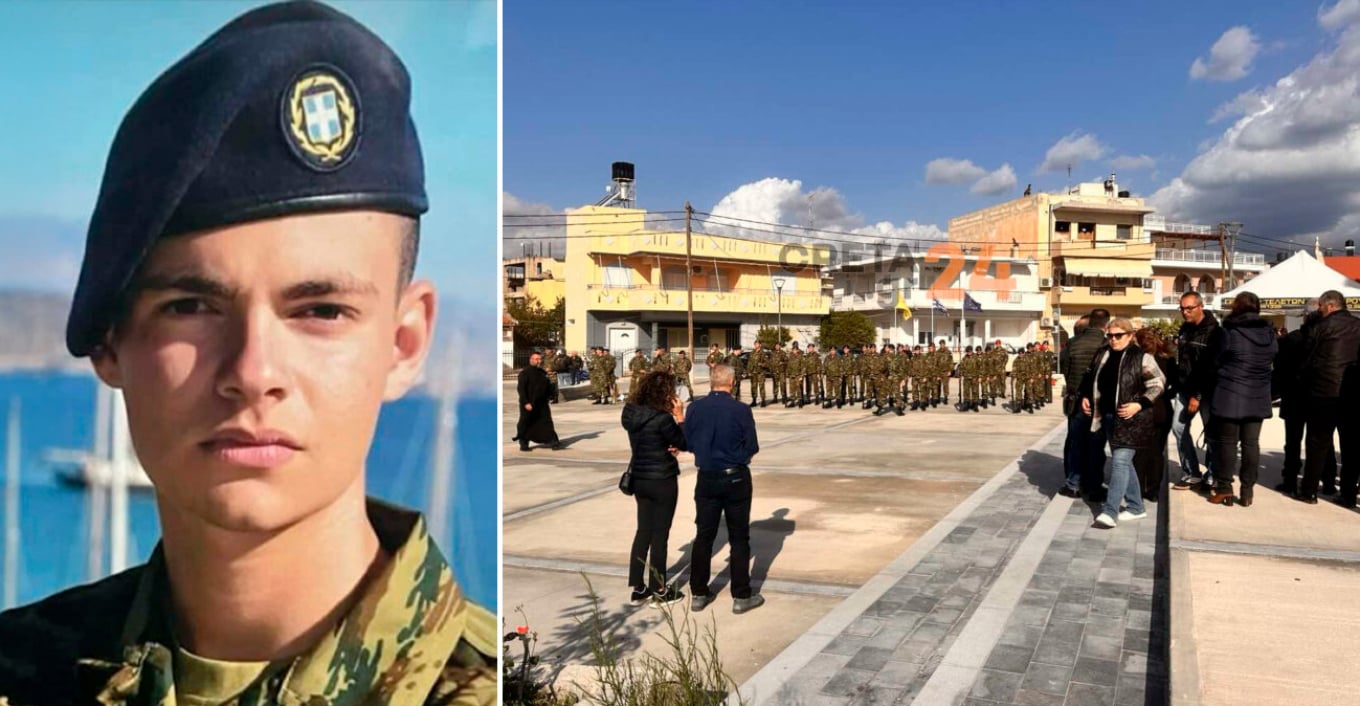 Με λευκά τριαντάφυλλα και την ελληνική σημαία το τελευταίο αντίο στον Ραφαήλ