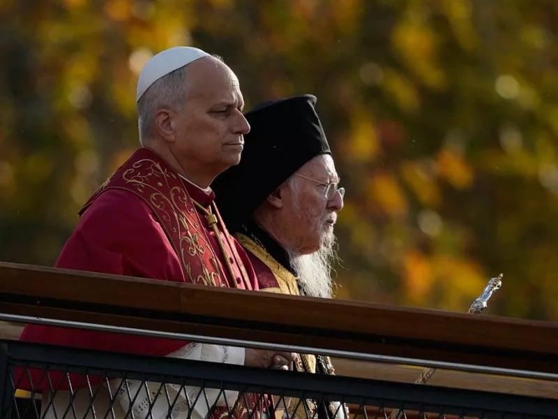 Τον Πάπα Λέοντα ΙΔ’ υποδέχτηκε στο Φανάρι ο Οικ. Πατριάρχης Βαρθολομαίος