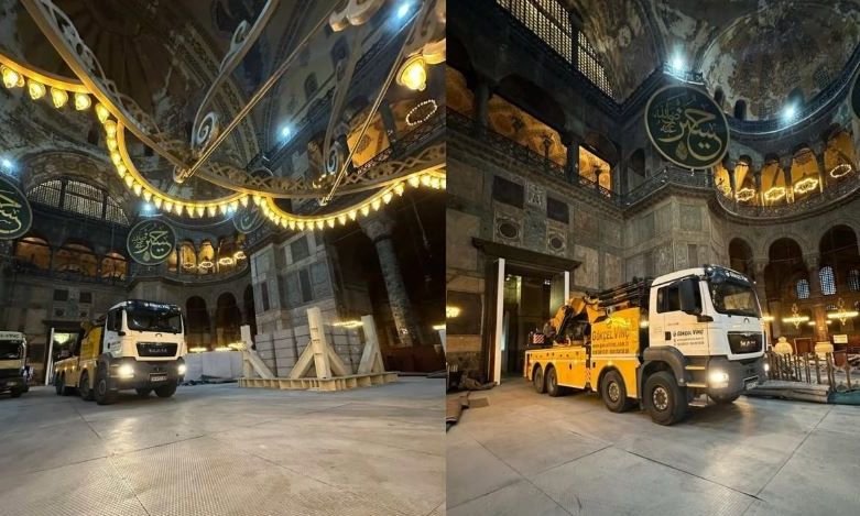 Αγία Σοφία: “Η χρήση γερανού πρόκειται για τη μόνη τεχνικά εφικτή λύση”