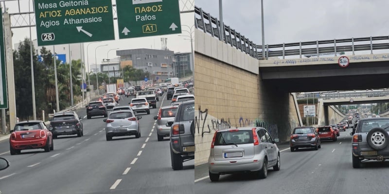 Κυκλοφοριακό κομφούζιο μετά από τροχαίο στη Λεμεσό (PICS)