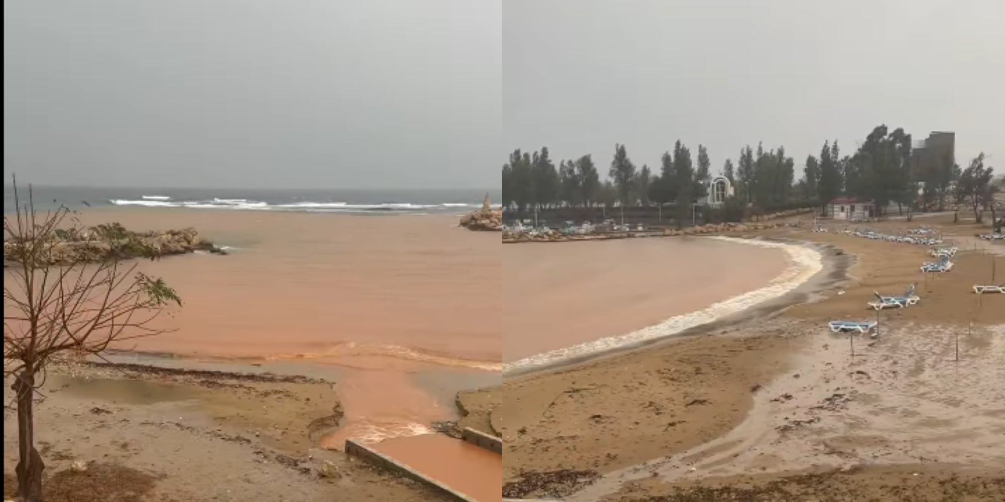 «Κοκκίνισε» η θάλασσα της Αγίας Τριάδας στο Παραλίμνι (vid)