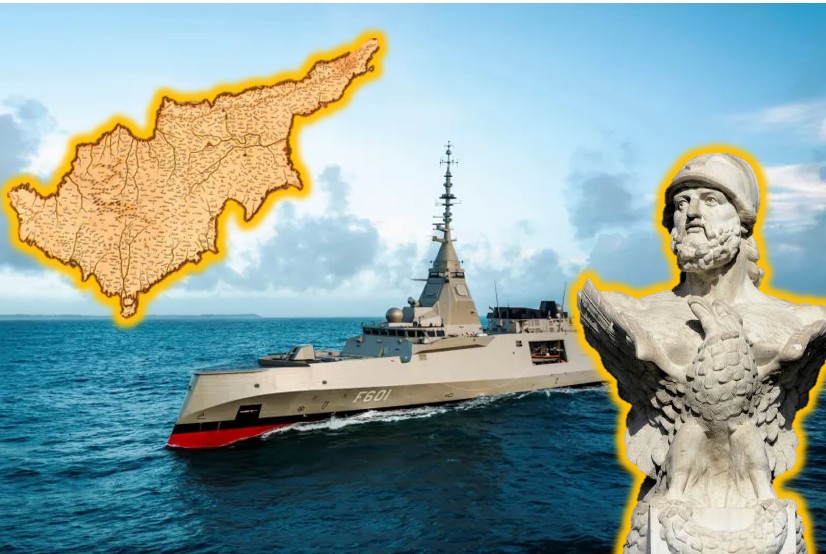 Υψώνεται η ελληνική σημαία στη φρεγάτα Belharra «Κίμων»- H σχέση με Κύπρο