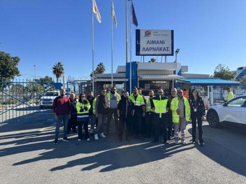 Στάση εργασίας στο λιμάνι Λάρνακας για θέματα υγείας και ασφάλειας