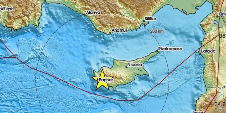 Σεισμική δόνηση 3,5 Ρίχτερ τα ξημερώματα στην Κύπρο