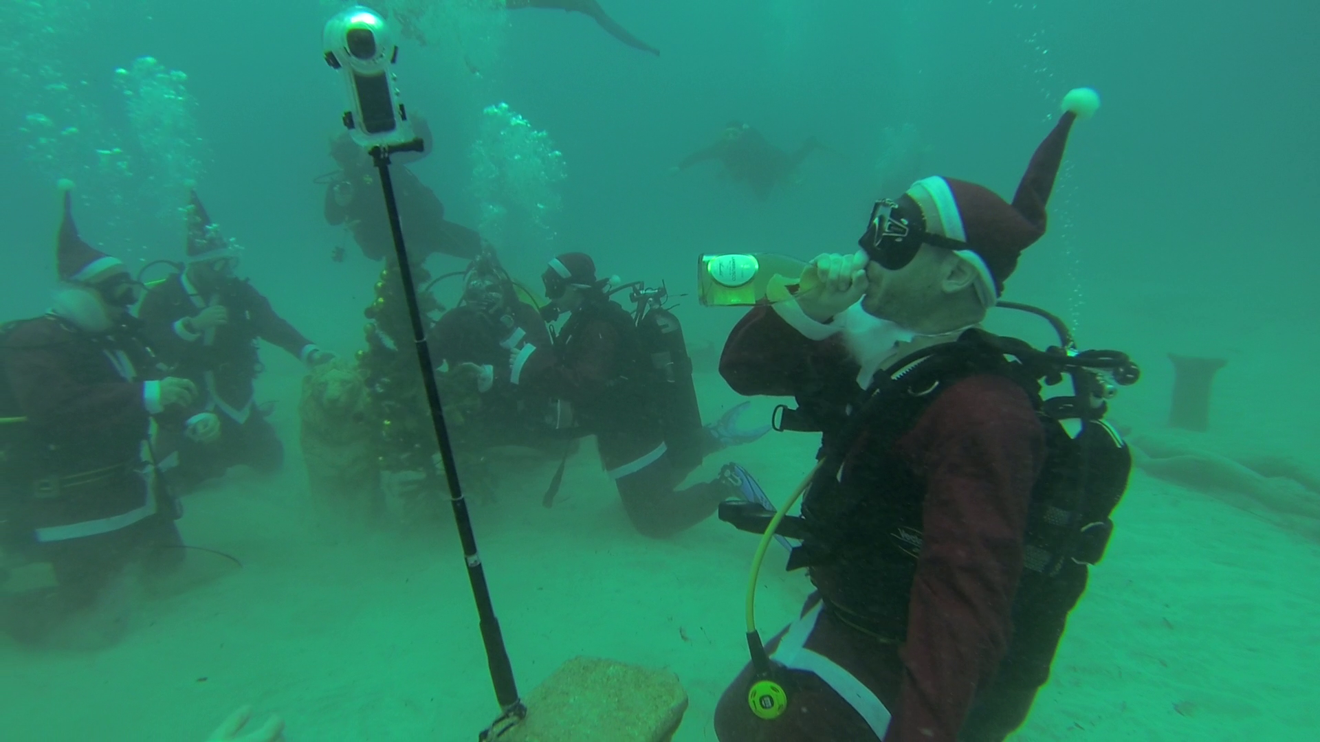 Έφαγαν, ήπιαν και στόλισαν χριστουγεννιάτικο δέντρο στον βυθό του Πρωταρά(vid)