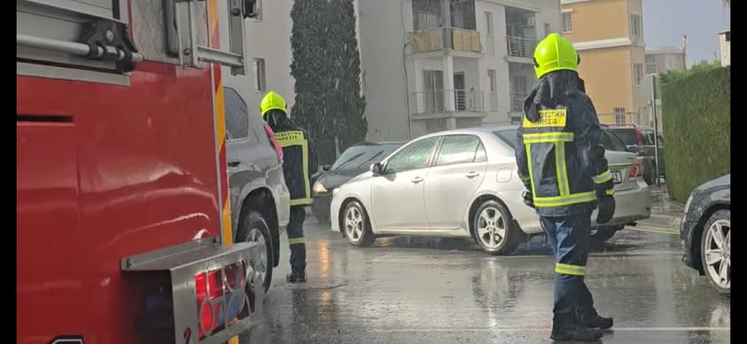 Traffic Accident in Paphos: Driver Rescued Amidst Bad Weather