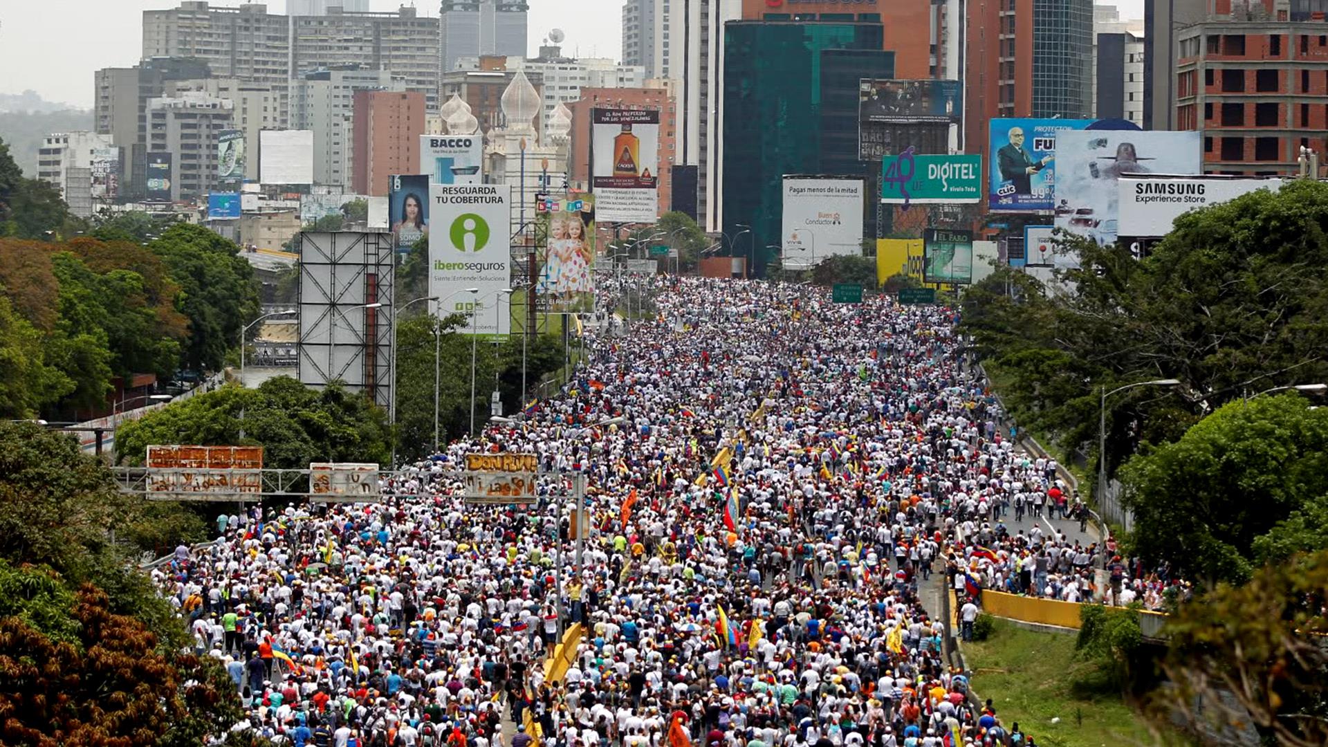 Venezuela: Protest Demanding Release of President Maduro
