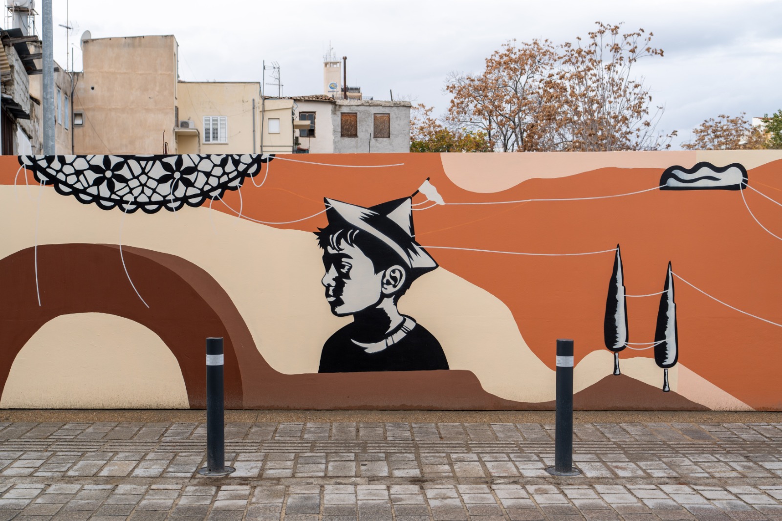 New Mural Depicts Multiple Facets of Trikoupi Street in Old Nicosia