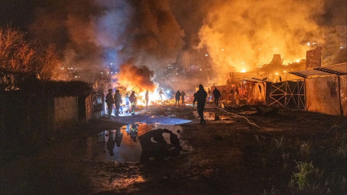 Νυχτερινή επιδρομή της Ρωσίας στην πρωτεύουσα της Ουκρανίας