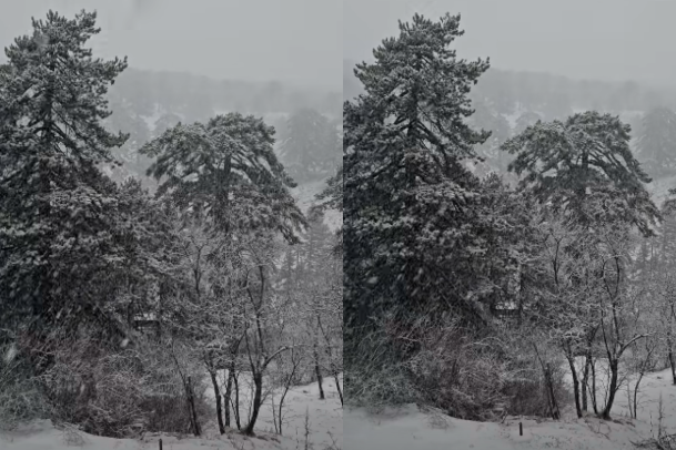 Πρωινές χιονοπτώσεις στο Τρόοδος- Εντυπωσιακές εικόνες