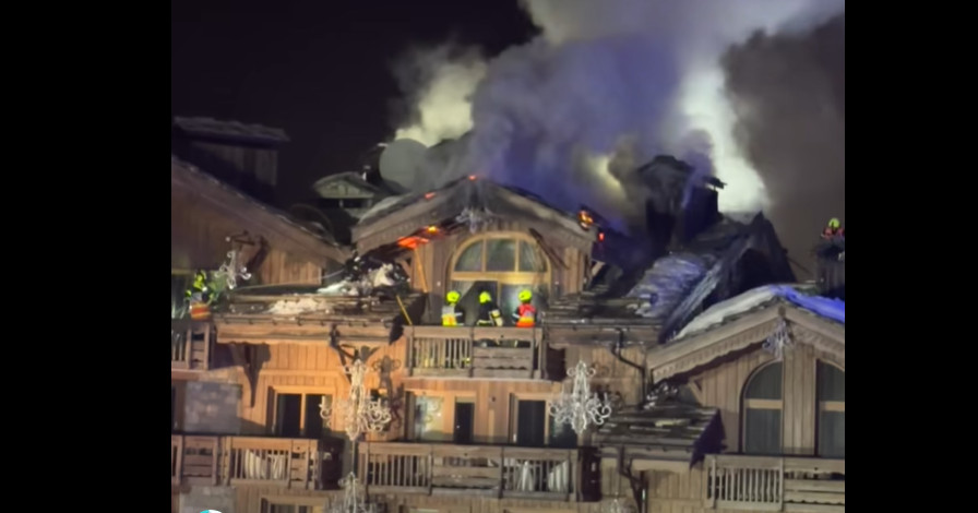 BINTEO: Πυρκαγιά σε πολυτελές ξενοδοχείο στις γαλλικές Άλπεις