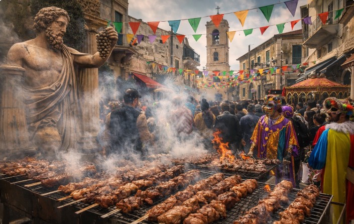 Τσικνοπέμπτη στην Κύπρο: Από τις βακχικές γιορτές στο καρναβάλι της Λεμεσού