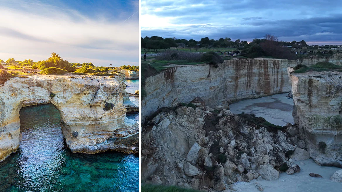 ΒΙNTEO: Κατέρρευσε η περίφημη «αψίδα των ερωτευμένων» στην Ιταλία