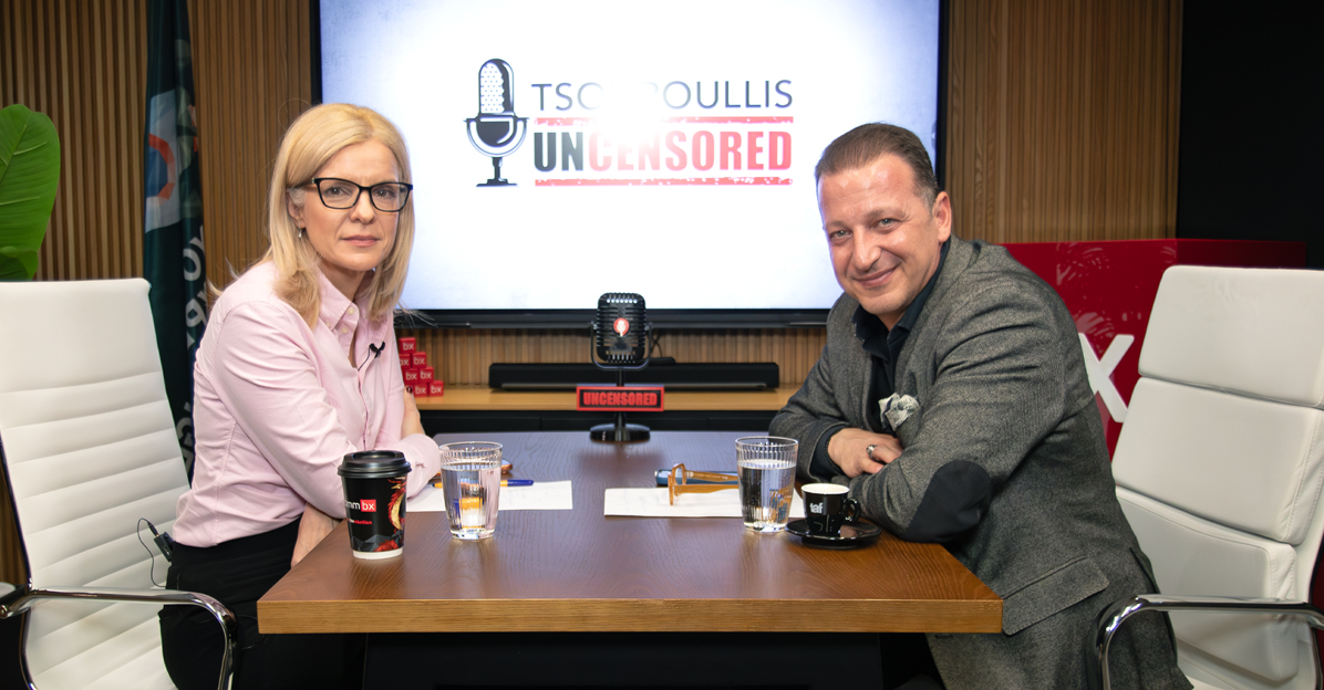 Uncensored: Ο Χρύσανθος Τσουρούλλης υποδέχεται τη Θέμις Ανθοπούλου (ΒΙΝΤΕΟ)