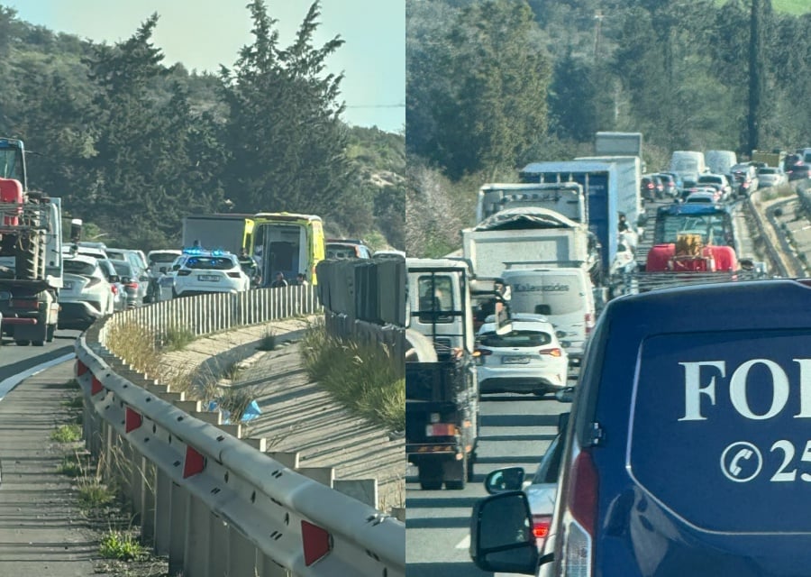 Τροχαίο με μοτοσικλετιστή στον αυτο/δρομο Λ/σου-Λ/σιας: Εικόνες από το σημείο