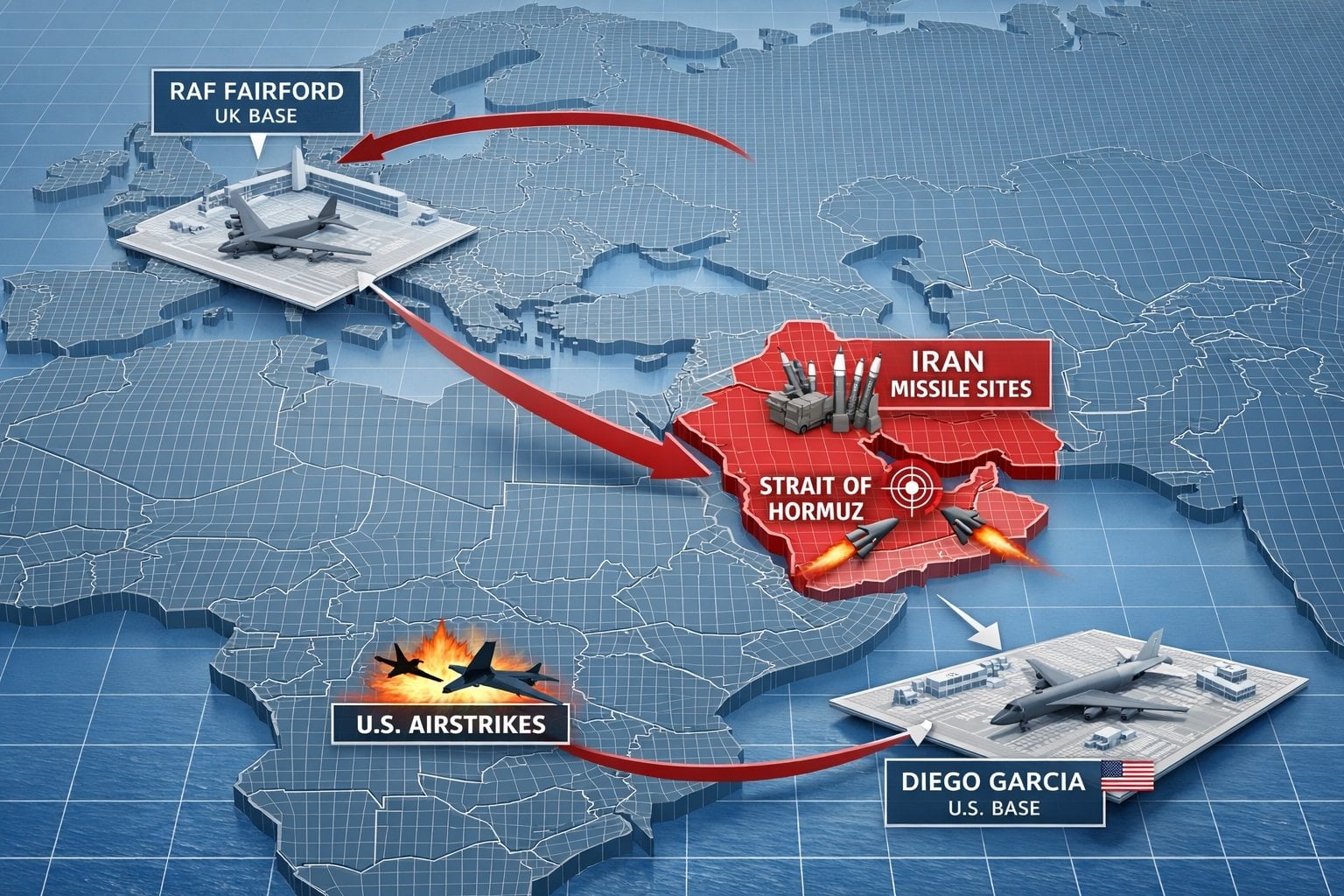 UK Approves Use of Bases by US for Strikes Against Iran