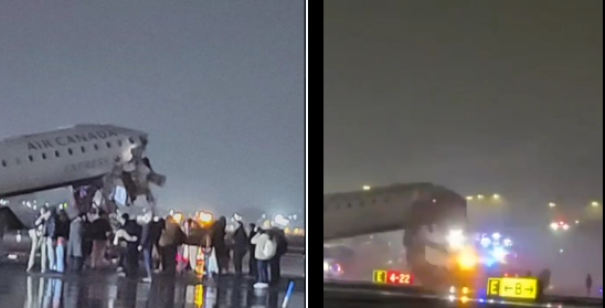 Κλειστό το La Guardia: Σύγκρουση αεροσκάφους της Air Canada με όχημα (vid)