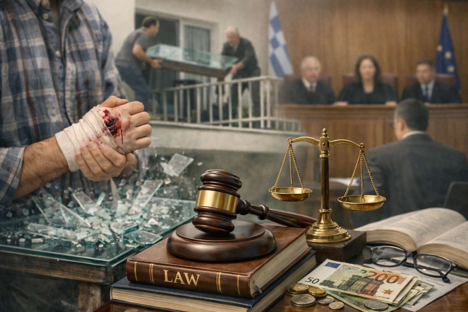 &Sigma;&tau;&alpha; &delta;&iota;&kappa;&alpha;&sigma;&tau;ή&rho;&iota;&alpha; &gamma;&iota;&alpha; &sigma;&pi;&alpha;&sigma;&mu;έ&nu;&omicron; &gamma;&upsilon;&alpha;&lambda;ί &tau;&rho;&alpha;&pi;&epsilon;&zeta;&iota;&omicron;ύ- &Delta;&iota;&kappa;&alpha;&iota;ώ&theta;&eta;&kappa;&epsilon; &upsilon;&pi;ά&lambda;&lambda;&eta;&lambda;&omicron;&sigmaf; &sigma;&tau;&eta; &Lambda;&epsilon;&mu;&epsilon;&sigma;ό