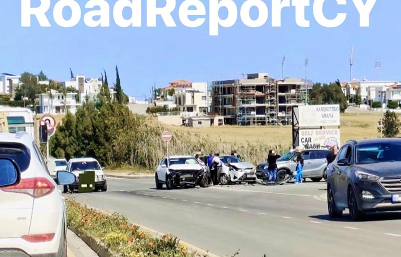 Τροχαίο ατύχημα στη Λάρνακα - Δείτε φωτογραφία